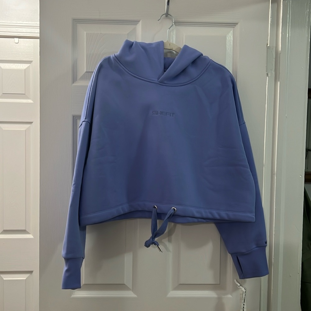 NWT SheFit Comfort Hoodie - 6Luxe Periwinkle